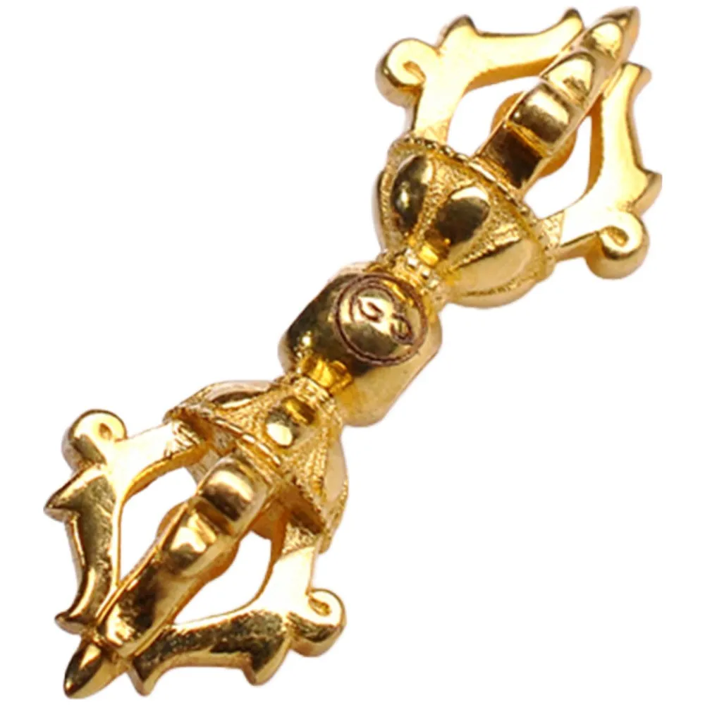 Solid 18k Gold Tibetan Vajra Pestle Charm