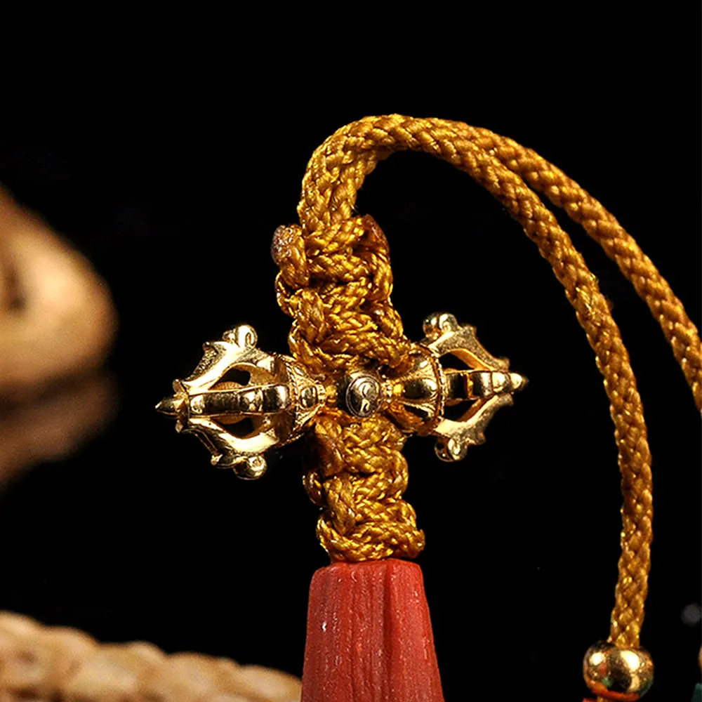 Solid 18k Gold Tibetan Vajra Pestle Charm