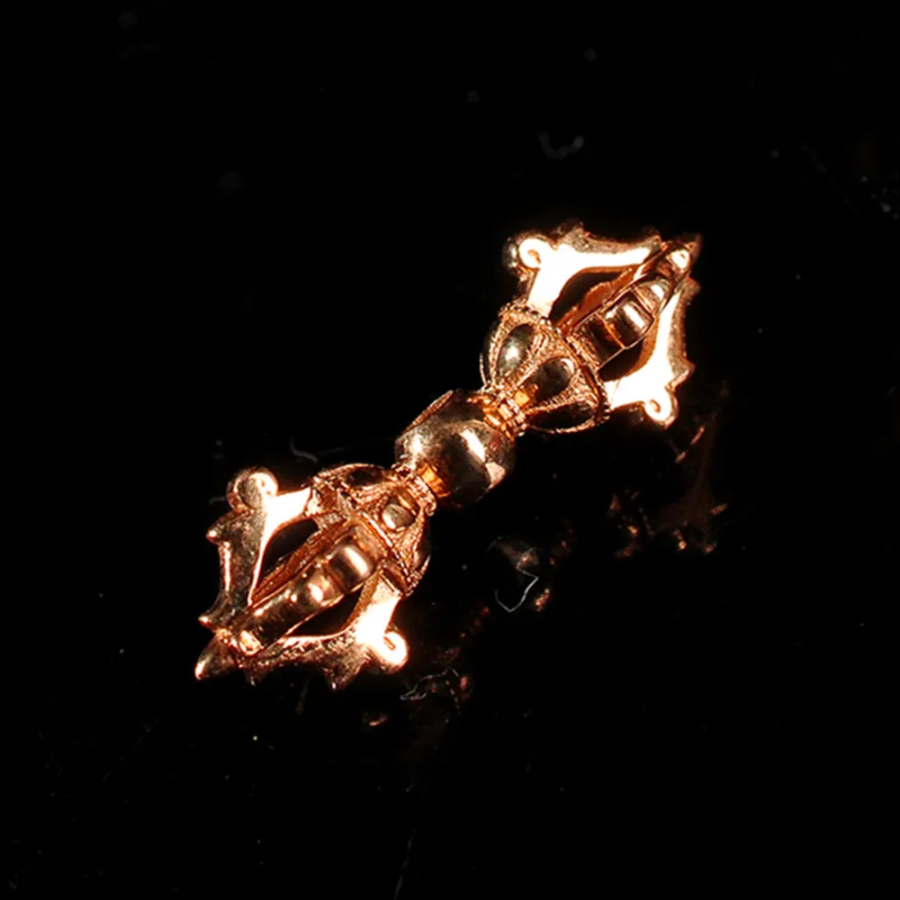 Solid 18k Gold Tibetan Vajra Pestle Charm