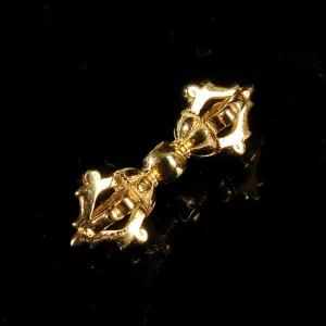 Solid 18k Gold Tibetan Vajra Pestle Charm