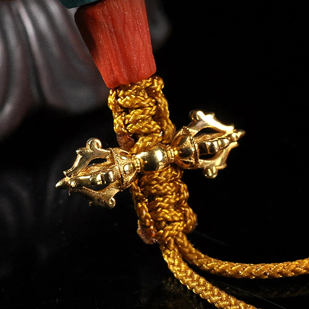 Solid 18k Gold Tibetan Vajra Pestle Charm