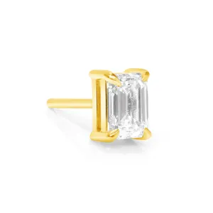 Solitaire Stud Emerald 0.25 Carat