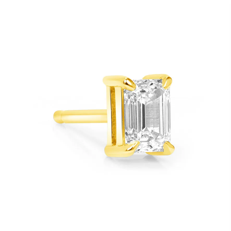 Solitaire Stud Emerald 0.50 Carat
