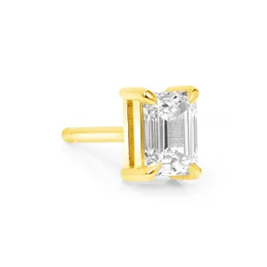 Solitaire Stud Emerald 0.50 Carat