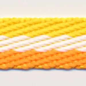 Stripe Twill Tape #21 Saffron & White & Orange