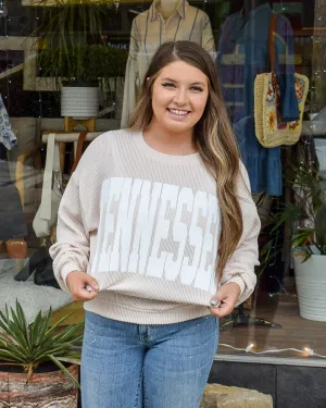 TENNESSEE RIB CORD SWEATSHIRT - CREAM