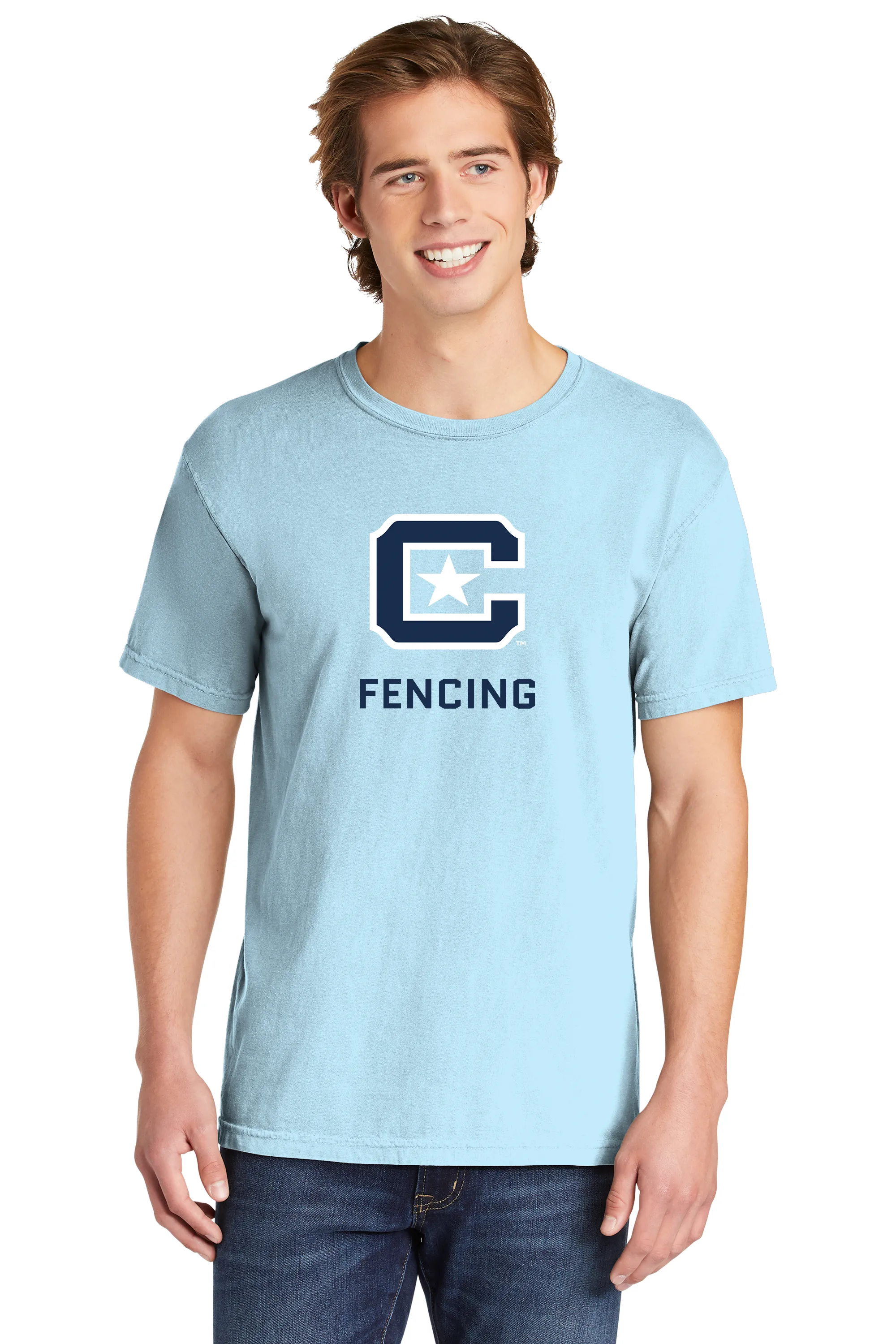 The Citadel C, Club Sports - Fencing,  Comfort Colors ® Heavyweight Ring Spun Tee