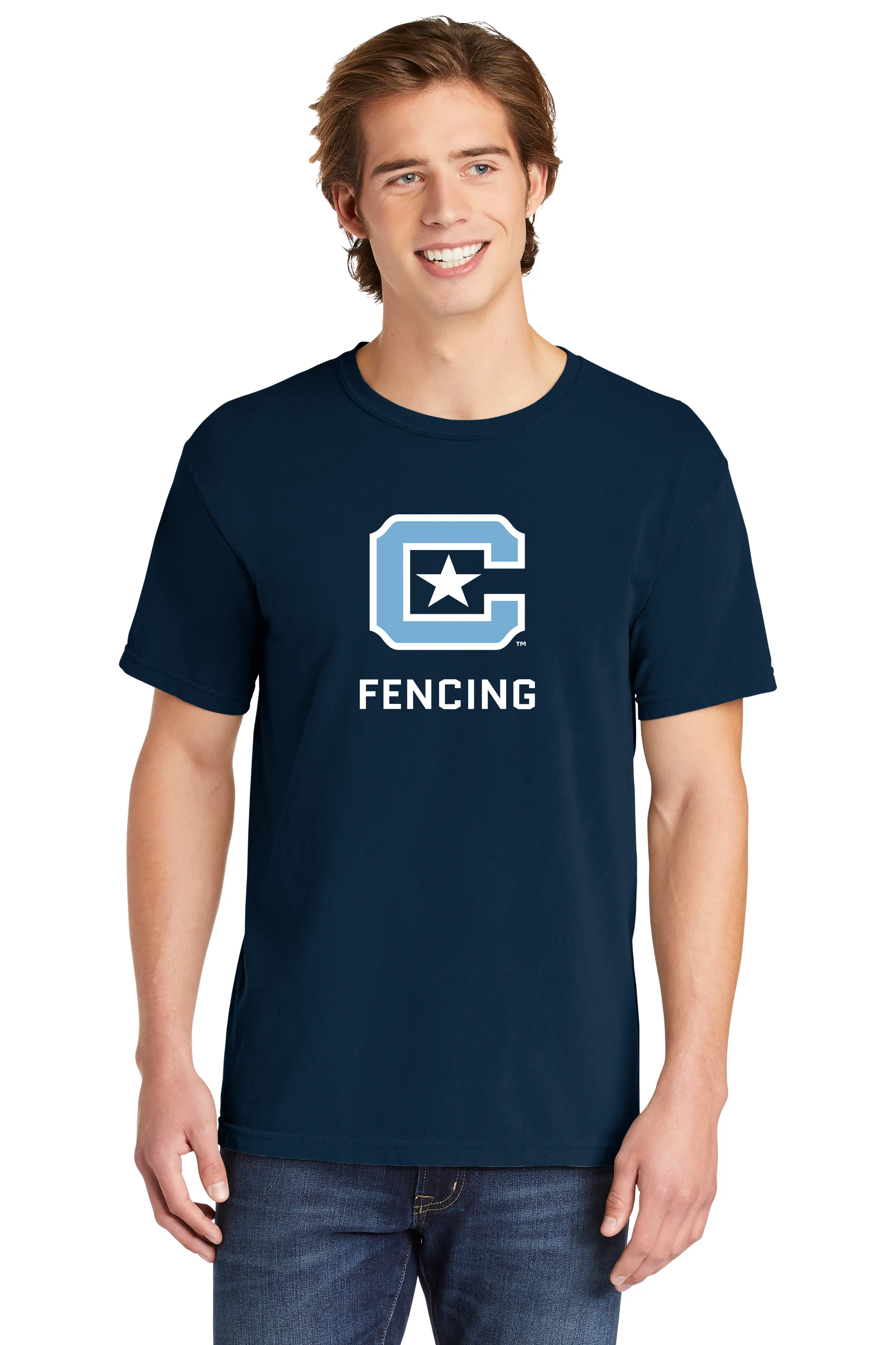 The Citadel C, Club Sports - Fencing,  Comfort Colors ® Heavyweight Ring Spun Tee