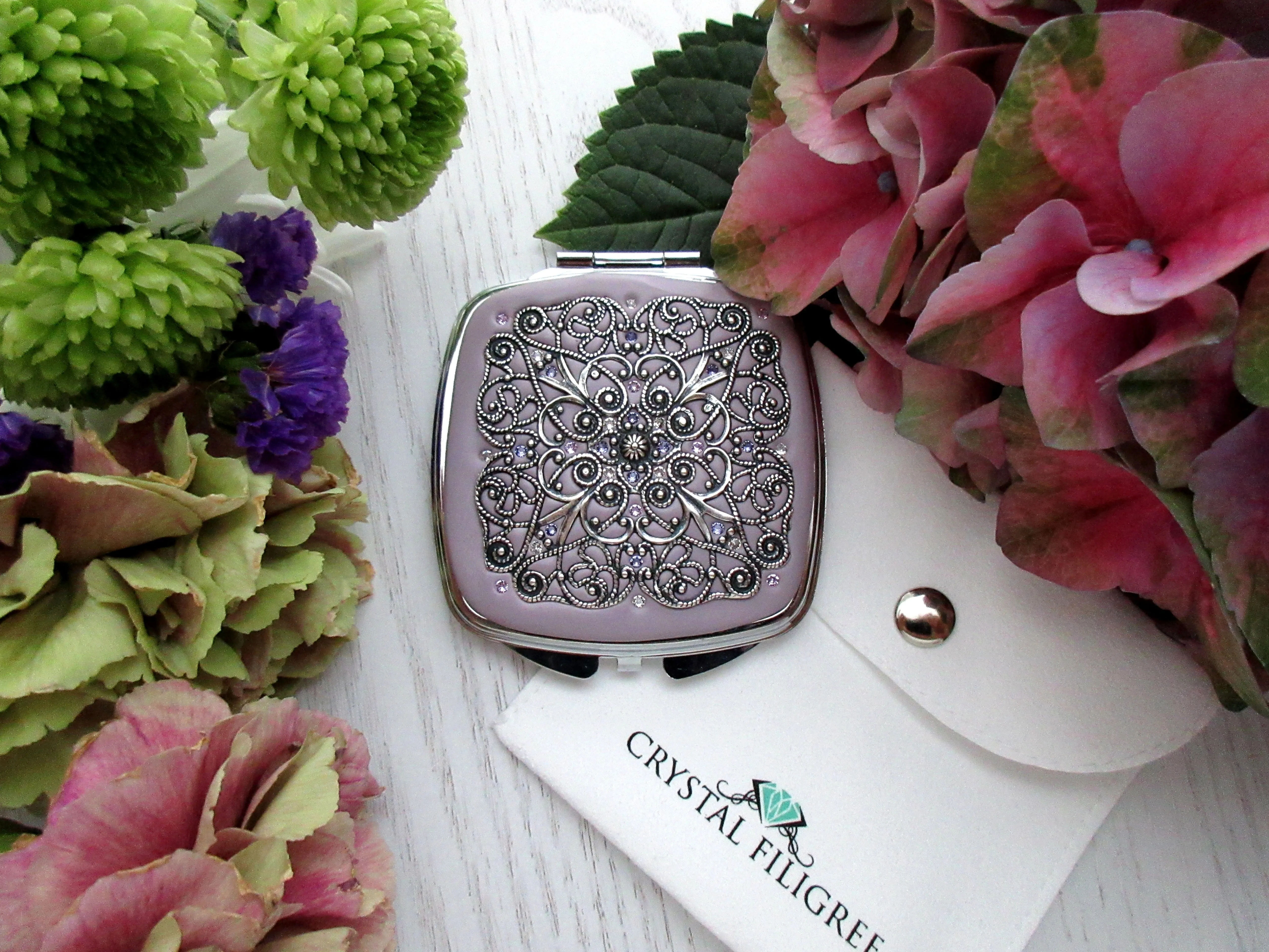 To the Edge Filigree Compact Mirror
