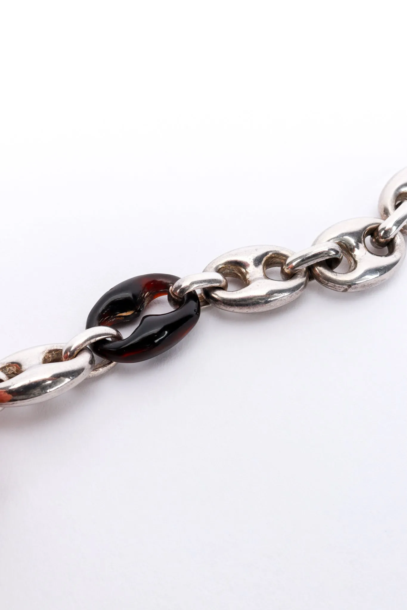 Two-Tone Sterling Mariner Link Necklace