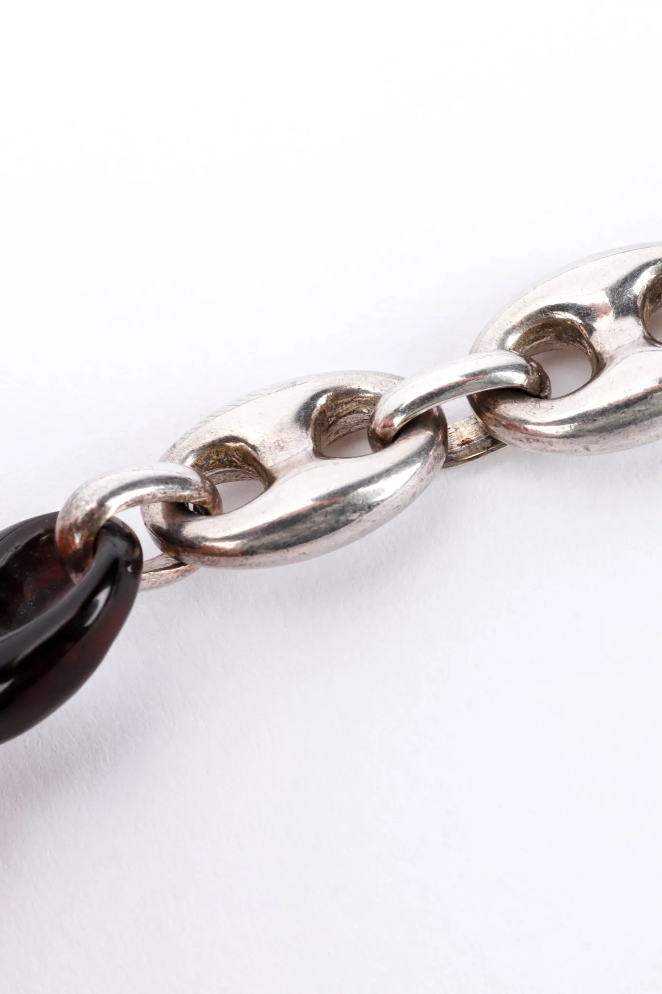 Two-Tone Sterling Mariner Link Necklace