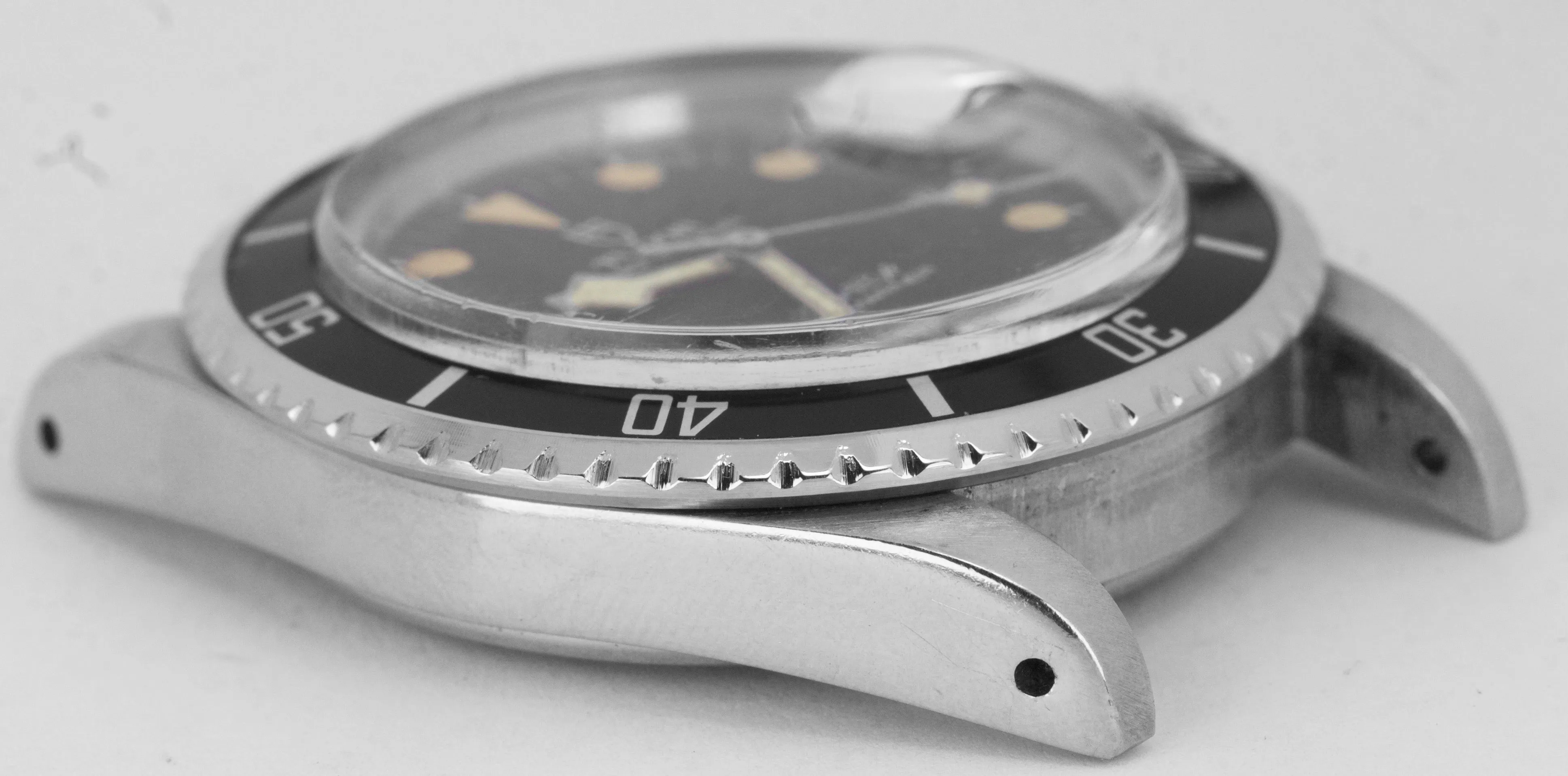 Vintage 1984 Tudor Submariner 76100 LOLLIPOP 40mm Patina 12x Stainless Watch