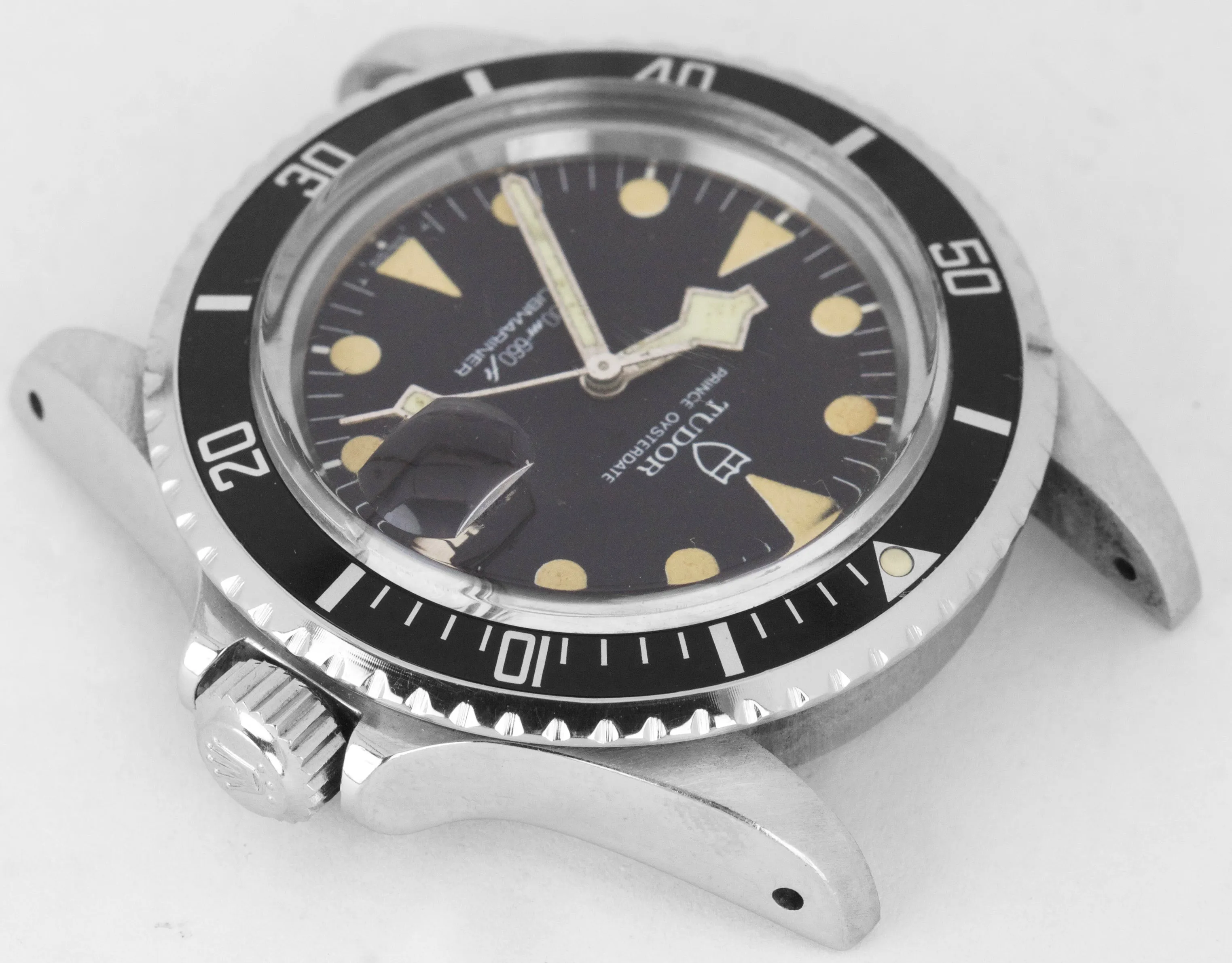 Vintage 1984 Tudor Submariner 76100 LOLLIPOP 40mm Patina 12x Stainless Watch