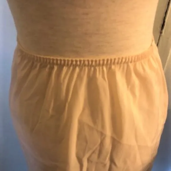 Vintage Opera Beige Taffeta Long Half Slip