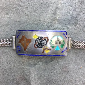 Vintage WW II Original CBI China Burma Inda Theatre Sterling Silver Bracelet