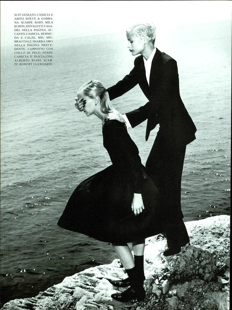 VOGUE Magazine Italia October 1996 CAROLYN MURPHY Kate Moss VAN SEENUS Naomi