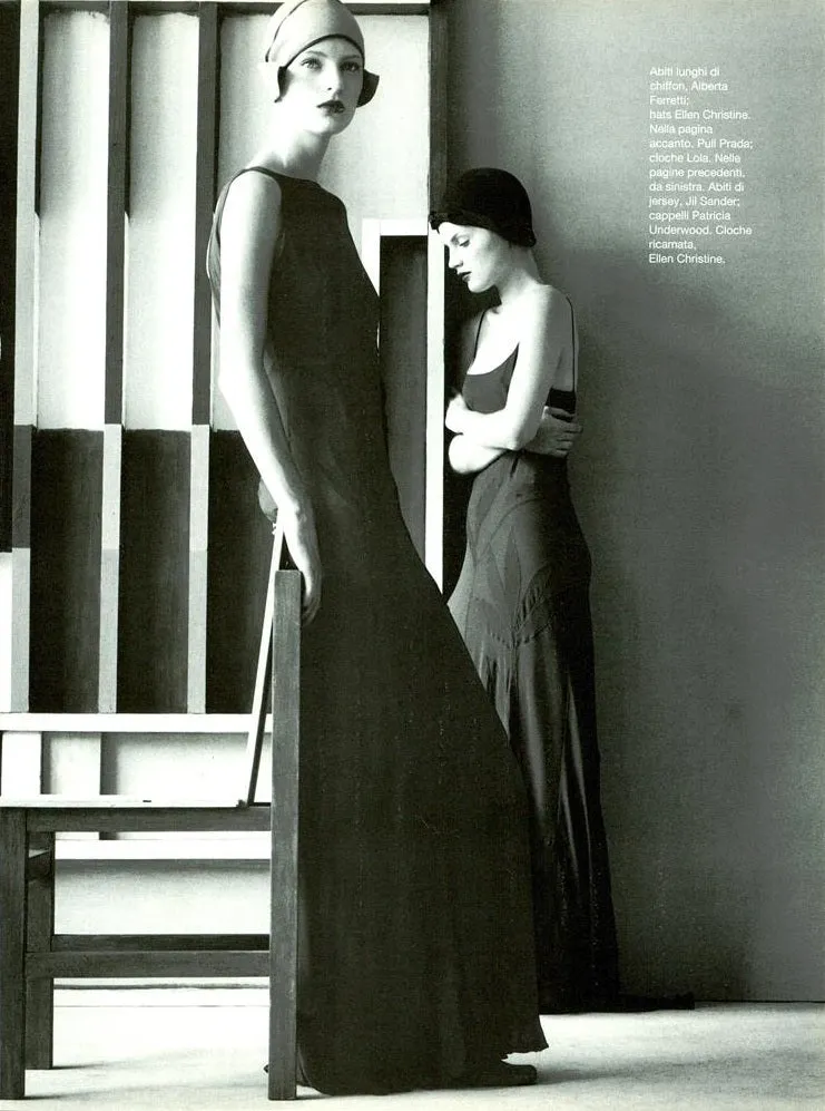 VOGUE Magazine Italia October 1996 CAROLYN MURPHY Kate Moss VAN SEENUS Naomi