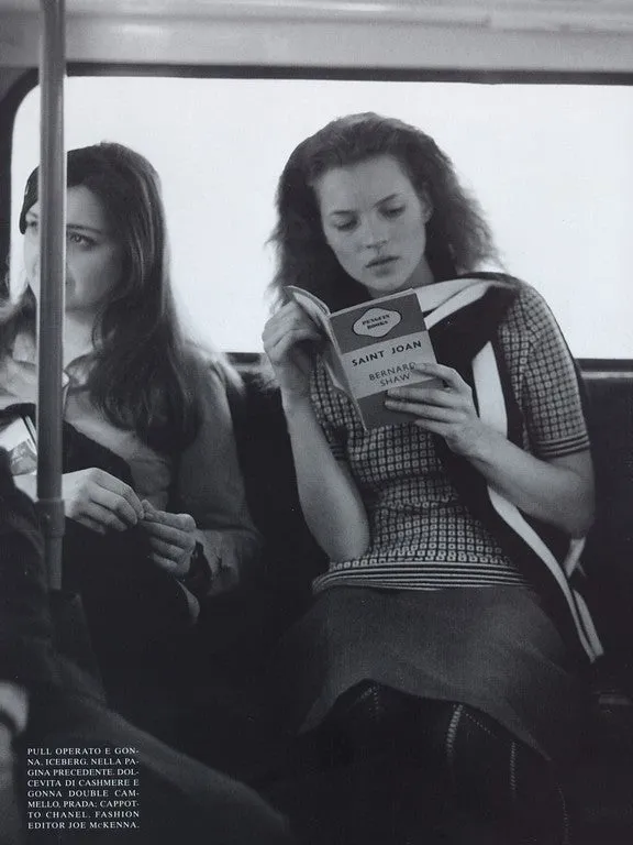 VOGUE Magazine Italia October 1996 CAROLYN MURPHY Kate Moss VAN SEENUS Naomi