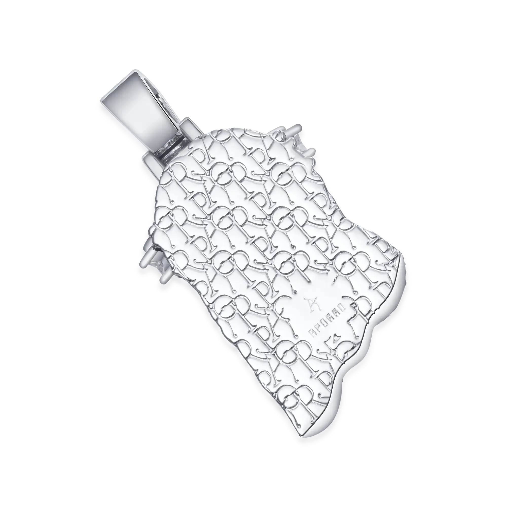 White Gold Stellar Jesus Pendant - Small