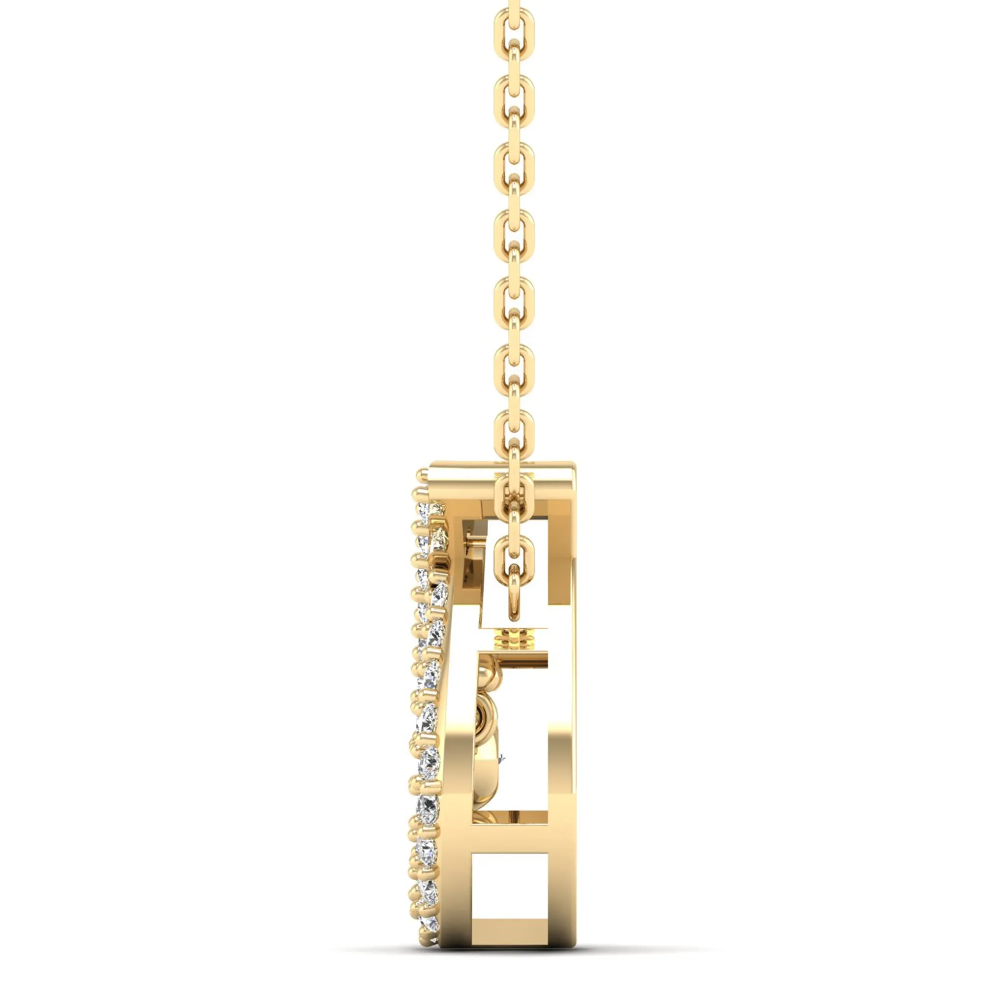 Wishbone Dancing Diamond Pendant